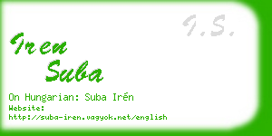 iren suba business card